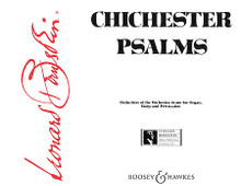 Chichester Psalms. (Reduced Orchestration Parts). By Leonard Bernstein (1918-1990). For Choral, Chorus, Orchestra (Parts). BH Large Choral. Softcover. 52 pages. Boosey & Hawkes #M051102648. Published by Boosey & Hawkes.

Scored for Organ, Harp and Percussion.