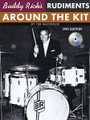 Buddy Rich's Rudiments Around the Kit by Buddy Rich. For Drums (Drums). Music Sales America. Softcover with DVD. 128 pages. Music Sales #AM995005. Published by Music Sales.

In 1942, Buddy Rich collaborated with Henry Adler, publishing Buddy Rich's Modern Interpretation of Snare Drum Rudiments. It is known today as “the drummer's bible.” In 2005, Ted MacKenzie revised the classic snare drum book and, with Henry Adler's blessing, revealed the method behind the book. In this book, Ted takes Buddy's rudiments from the original book and carefully applies them to the drum set. There is no favoring of the downbeat in any of the rudiments, allowing the student to gain confidence and control while developing a natural vocabulary around the kit. Combined with MacKenzie's The Ultimate Drummer's Workout DVD, this comprehensive program is the fastest, most efficient study ever put together for gaining proficiency and fluidity around the kit.