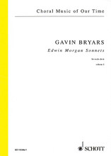 Edwin Morgan Sonnets. (Male Choir Volume 1, Choral Score). By Gavin Bryars (1943-). For Choral. Choral. Softcover. 32 pages. Schott Music #ED13346-01. Published by Schott Music.

“For the first piece that I wrote for the Estonian National Men's Choir (RAM) in 2006 I set Silva Caledonia, one of 40 Sonnets from Scotland by the Scottish poet Edwin Morgan, and in 2008 I added two more. Edwin Morgan was a very fine poet indeed, a virtuoso in all the forms he used, and was the Scottish Poet Laureate (he died in 2010). All these sonnets follow faithfully the sonnet's defining 14 line format and are based in structure on the sonnets of Petrarch. I have set a number of Petrarch sonnets for my second and fourth books of madrigals and, just like Petrarch, Edwin Morgan breaks the 14 lines in two parts - an 'octave' and a 'sestet', contrasting the two parts rhythmically and with a rhyme scheme as 2x4 and 2x3. Memento and The Summons, the other two pieces in this collection, draw on the experience of having worked with the choir. All three pieces are dedicated to RAM and to its conductor, my friend Kaspars Putnins.” Gavin Bryars, 2012. Contents: Silva Caledonia • Memento • The Summons.