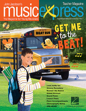 Aug/Sep 2013 Music Express Teacher Magazine/cd Vol 14 No 1 Get Me To The Beat. For Choral (Teacher Magazine w/CD). Music Express. Published by Hal Leonard.

Get on board the Music Express with this essential resource for general music classrooms and elementary choirs. Join John Jacobson and friends as they provide you with creative, high-quality songs, lessons and recordings that will keep students engaged and excited! This August/September issue includes: Get Me to the Beat * Dancing in the Streets * I Am the Very Model (from The Pirates of Penzance) * Home by Phillip Phillips * Welcome Song from Uganda * Charlie over the Ocean * and Jump In! Plus many more songs and activities in the teacher magazine!