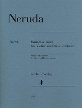 Johann Baptist Georg Neruda - Sonata in A Minor for Violin and Basso Continuo (With Marked and Unmarked String Parts). By Johann Baptist Georg Neruda. Edited by Sonja Gerlach and Zdenka Pilková. For Piano, Violin, Basso Continuo. Henle Music Folios. Softcover. G. Henle #HN1049. Published by G. Henle.

There has been increased general interest in the Bohemian composer Johann Baptist Georg Neruda (c. 1711-1776) over the past few years, especially due to his frequently played trumpet concerto. A respected violinist and longstanding member of the Dresden Court Orchestra, he did, however, mainly compose for the violin. The substantial and technically quite demanding Violin Sonata in A Minor was published for the first time ever in 1982 as part of the edition “Bohemian Violin Sonatas” (HN 334). Henle is now proud to present it in a practical single edition with a new preface as well as an additional unmarked part.