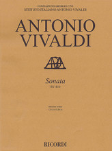 Sonata, RV 810 (Violin and Basso Continuo). By Antonio Vivaldi (1678-1741). Edited by Federico Maria Sardelli. For Violin, Basso Continuo. String. Softcover. 52 pages. Ricordi #PR1409. Published by Ricordi.

Includes newly engraved score with pull-out parts plus extensive critical commentary.