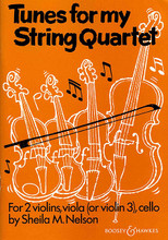 Tunes for My String Quartet (for 2 Violins, Viola (or Violin 3) and Cello). By Various. Edited by Sheila Nelson. For String Quartet (Score & Parts). Boosey & Hawkes Chamber Music. Book only. 72 pages. Boosey & Hawkes #M060064043. Published by Boosey & Hawkes.

Contents: French Folk Tune • Quiet Evening • Nobody Knows • My Bonnie • Bobby Shaftoe • Blow the Wind Southerly • Basque Dance • Fiesta • Polka • Battle Cry • Menuet (Lully) • Solemn March (Handel) • March in D (Handel) • Pastorale (Corelli) • Minuet and Trio (Mozart).