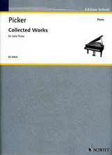 Collected Works for Solo Piano by Tobias Picker. Edited by Ursula Oppens. For Piano. Piano. Softcover. 88 pages. Schott Music #ED30009. Published by Schott Music.

This collection traces an evolution in Tobias Picker's writing for piano from the virtuosic challenges of his Four Etudes for Ursula and the jazzy, urbane landscape of Keys to the City to the lyrical simplicity of Old and Lost Rivers, ... when soft voices die ..., and The Blue Hula.