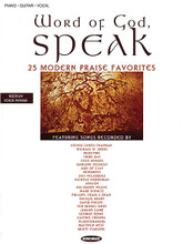 Word of God Speak. (25 Modern Praise Favorites). By Various. For Piano/Vocal/Guitar. Sacred Folio. Guitar tablature. 208 pages. Word Music #080689481284. Published by Word Music.

This must-have collection features many of the hottest modern praise & worship songs pulled from the Adult Contemporary and Inspirational Charts. These songs from today's top Christian artists have become favorites for worship, all reflecting man's adoration and praise for their Creator. Features arrangements in medium voice keys and comfortable piano transcriptions to accommodate a wide variety of musicians. Songs include: Arms Open Wide (David Phelps) • Everlasting (George Rowe) • He Reigns (Newsboys) • Here I Am to Worship (Phillips, Craig & Dean) • Moment Made for Worshipping (Steven Curtis Chapman) • Pray (Darlene Zschech) • Throne Room (CeCe Winans) • Word of God, Speak (MercyMe) • and more.