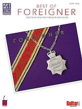 The Best Of Foreigner. (Selections from The Foreigner Anthology). By Foreigner. For Guitar. Play-It-Like-It-Is Guitar. Hard Rock and Pop. Difficulty: medium. Guitar tablature songbook. Guitar tablature, standard notation, vocal melody, lyrics, chord names and black & white photos. 96 pages. Published by Cherry Lane Music.

Note-for-note tab transcriptions for 14 faves from these Juke Box Heroes, selected from their 2000 double-disc retrospective. Includes: Cold as Ice * Double Vision * Feels like the First Time * Head Games * Hot Blooded * I Want to Know What Love Is * Juke Box Hero * Long, Long Way from Home * Urgent * Waiting for a Girl like You * and more. Features photos, background on the band, and an interview in which Foreigner founder & guitarist Mick Jones discusses the songs.