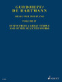 Music for the Piano - Volume IV (Hymns from a Great Temple and Other Selected Works). By Georges Ivanovitch Gurdjieff, Thomas De Hartmann, and Georges Ivanovich Gurdjieff. Arranged by Charles Ketcham, Laurence Rosenthal, and Linda Daniel-Spitz. For Piano. Schott. 20th Century and Classical Period. Collection. Standard notation, fingerings and introductory text (does not include words to the songs). 116 pages. Schott Music #ED7844. Published by Schott Music.

Gurdjieff, born in Kaukasus at the boundary between Armenia and Turkey, developed a philosophical apprenticeship that melds the esoteric knowledge of the East and the scientific thinking of the West. As he traveled many years through Asia and the East, he gathered and recorded melody and ritual dances. His friend and student Thomas de Hartmann processed these to piano pieces.