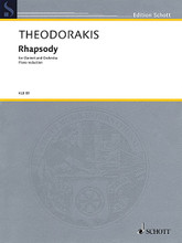 Rhapsody (Clarinet and Piano Reduction). By Mikis Theodorakis (1925-). Arranged by Dionysis Grammenos. For Clarinet, Piano Accompaniment. Woodwind. Softcover. Schott Music #KLB89. Published by Schott Music.

The work was originally written for cello and orchestra. In nine movements after the nine muses.