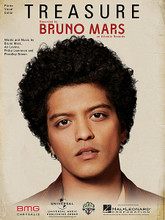 Treasure by Bruno Mars. For Piano/Vocal/Guitar. Piano Vocal. 8 pages. Published by Hal Leonard.

This sheet music features an arrangement for piano and voice with guitar chord frames, with the melody presented in the right hand of the piano part as well as in the vocal line.