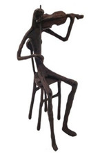 Contemporary Bronze Statue - Male Violinist. 