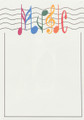 "What an innovative way to write music! This memo pad uses music notes to spell out music. This memo pad measures 6.25" tall by 4.40" wide." 