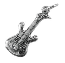 This 3-Dimensional Sterling Silver Electric Guitar Charm would make a nice gift for the guitar player. The Electric Guitar Charm measures 2.5cm long by 1.0cm wide.
