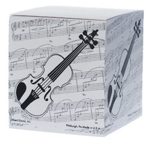 Take a few quick notes. This square violin memo pad makes a great reminder of things to do. Black and white. 
