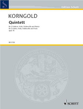 Quintet E Major Op. 15. (Piano Quintet). By Erich Wolfgang Korngold (1897-1957). For Piano Quintet. Schott. Score and Parts. 124 pages. Schott Music #ED3133. Published by Schott Music.