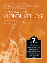 Chamber Music for 3 Violoncellos - Volume 7 (Score and Parts). By Various. Arranged by Pejtsik. For Cello Trio. EMB. 40 pages. Editio Musica Budapest #Z14585. Published by Editio Musica Budapest.

Intermediate level arrangements for cello trio. Includes score and parts. Contents: Tema con variazioni (Brèval) • Dumka, Bacchanalia (Chopin) • Sonata a tre (Vivaldi) • Marche de Mariage, Freymaurer-Hymnus (Mozart).