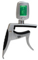 ChordBuddy Capo/Tuner. (Model CBCT). Chord Buddy. General Merchandise. Hal Leonard #CBT-80. Published by Hal Leonard.

If you're like most guitar players, you use a clip-on tuner and a capo. ChordBuddy has now combined the capo and tuner into one! We are proud to introduce the ChordBuddy Capo/Tuner. Works just like a regular clip-on tuner when the capo is not in use and clipped on the headstock. The tuning screen changes from white to green when the string is in tune. The tuning screen is adjustable 360 degrees for ease of viewing from any angle. It also works for the banjo, mandolin, dobro, violin and ukulele.