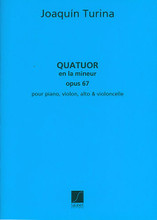 Piano Quartet in A Minor, Op. 67. (Score and Parts). By Joaquin Turina (1882-1949). For Cello, Piano, Viola, Violin, Piano Quartet. Ensemble. 60 pages. Editions Salabert #SRL11807X. Published by Editions Salabert.