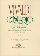 Concerto in C Minor for Flute, Strings and Continuo, RV 441 by Antonio Vivaldi (1678-1741). Arranged by Hartai Nagy. EMB. 23 pages. Editio Musica Budapest #Z3770. Published by Editio Musica Budapest.

Flute and piano reduction.