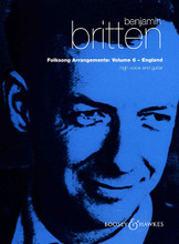 Folksong Arrangements - Volume 6: England. (High Voice and Guitar). By Benjamin Britten (1913-1976). For Guitar, High Voice (High Voice). Boosey & Hawkes Voice. 20 pages. Boosey & Hawkes #M060014383. Published by Boosey & Hawkes.

Contents: Bonny at Morn • I Will Give My Love an Apple • Master Kilby • Sailor-Boy • The Shooting of His Dear • The Soldier and the Sailor.