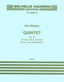 Quintet Op. 43. (Parts). By Carl August Nielsen (1865-1931). For Bassoon, Clarinet, Flute, French Horn, Oboe, Chamber Ensemble. Music Sales America. 48 pages. Edition Wilhelm Hansen #WH18204A. Published by Edition Wilhelm Hansen. 