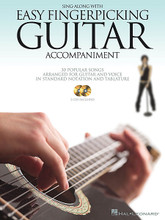 Sing Along with Easy Fingerpicking Guitar Accompaniment. (30 Popular Songs Arranged for Guitar and Voice in Standard Notation and Tablature). By Various. For Guitar. Guitar Collection. Softcover with CD. Guitar tablature. 112 pages. Published by Hal Leonard.

Whether you're performing solo or backing up another singer, the guitar arrangements in this book will provide the perfect accompaniment. The chords and overall harmony of each song are especially tailored for fingerstyle performance, and written in both standard notation and tab. The melody and chord symbols are also shown above the guitar part for reference. The audio CD contains a demonstration of the complete guitar part, and is enhanced so Mac & PC users can adjust the pitch (key) without changing the tempo, and vice versa. 30 songs, including: Ain't No Sunshine • Black Hole Sun • Don't Know Why • Fields of Gold • Free Bird • Hallelujah • Imagine • Let It Be • Redemption Song • Someone like You • Wonderful Tonight • and more!