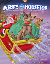 Arf! On The Housetop. (A Holiday Musical for Young Voices). By John Higgins and John Jacobson. For Choral (TEACHER/SINGER CD-ROM). Expressive Art (Choral). CD-ROM. 64 pages. Published by Hal Leonard.

Please Santa, bring a puppy this time. I know there's one that needs me! Singing children, howling puppies and the one and only Santa Claus make a great combination for a holiday show. The local pound is overcrowded and in an uproar. Someone has eaten Buster Bulldog's supper, Harold Hound Dog can't get any sleep, and there's no room at all to run and play. It's just the pits in the pound! See how one family's trip to the pound on Christmas Eve makes dreams come true for these canine characters and children around the world. With a message of sharing, caring and plenty of canine humor, this holiday musical features five original songs and easy-to-learn rhyming dialog with over 30 speaking parts. The ENHANCED Teacher Edition with Singer CD-ROM includes piano/vocal arrangements with choreography, helpful production guide with staging and costume suggestions, teaching objectives linked to the National Standards for each song, PLUS reproducible singer parts on the enclosed CD-ROM. Available separately: Teacher/Singer CD-ROM, Preview CD (with vocals & dialog), Preview Pak (1 Preview CD and sample pages), Performance/Accompaniment CD, and Classroom Kit (Teacher/Singer CD-ROM and P/A CD).Approximate Performance Time: 20 minutes. Suggested for grades K-3.