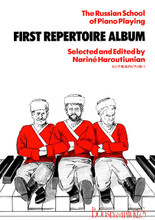 First Repertoire Album (The Russian School of Piano Playing). By Various. Edited by Narine Haroutiunian and Narin. For Piano (Piano). BH Piano. 35 pages. Boosey & Hawkes #M060065750. Published by Boosey & Hawkes.

Contents: A Little Scherzo • Czechoslovakia • The Rain • A Sad Song • Get in Step • An Old Fairy Tale • In the Field the Birch Tree Stood • It's Cloudy • The Frogs • A Jolly Game • Forget-me-not • A Round Dance • The Bear • Menuet • Children's Song No. 3 • Lied • Galloping • A Song • Menuet • The Sparrow • Menuet No. 3 • Children's Song No. 15 • Chorale • A Jolly Dance • Prelude • Menuet No. 16 • Lullaby • A Little Song • Menuetto II • The First Steps – Duet 1 • The First Steps – Duet 2.