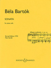 Sonata for Piano (1926) (Revised Edition 1992). By Bela Bartok (1881-1945) and B. Edited by Peter Bartok and Peter Bartok. For Piano (Piano). BH Piano. 28 pages. Boosey & Hawkes #M051280414. Published by Boosey & Hawkes.