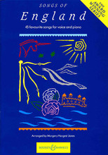 Songs of England. (45 Favourite Songs). By Margery Hargest Jones. For Piano, Voice (Voice and Piano). Boosey & Hawkes Voice. Book only. 95 pages. Boosey & Hawkes #M060087936. Published by Boosey & Hawkes.

Contents: The Bailiff's Daughter • Barbara Allen • Begone, Dull Care! • Billy Boy • Blaydon Races • Blow, Blow thou Winter Wind • Bobby Shaftoe • The British Grenadiers • The Candlelight Fisherman • Come Lasses and Lads • Dashing Away with the Smoothing Iron • The Derby Ram • Drink to Me Only With Thine Eyes • The Drummer and the Cook • Early One Morning • The Girl I Left Behind Me • Greensleeves • Heart of Oak • I Gave My Love a Cherry • Johnny Todd • The Keel Row • The Leaving of Liverpool • The Lincolnshire Poacher • Maa Bonny Lad • The Mermaid • The Miller of Dee • My Bonnie is Over the Ocean • O Waly Waly • The Oak and the Ash • On Ilkley Moor Baht'at • Ould John Braddlum • Polly Oliver • The Rio Grande • Robin Hood • Rule Britannia • Sally in Our Alley • Scarborough Fair • Song of the Western Men • Sweet and Low • The Vicar of Bray • The Water of Tyne • What Shall We Do With the Drunken Sailor? • Widdicombe Fair • Windy Old Weather • The Wraggle Taggle Gypsies.