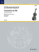 Concerto in D (1931). (Violin and Piano). By Igor Stravinsky (1882-1971). For Piano, Violin. Schott. Piano Reduction with Solo Part. 54 pages. Schott Music #ED2190. Published by Schott Music.