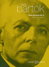 Piano Concerto No. 3 (Two Pianos, Four Hands). By Bela Bartok (1881-1945) and B. Edited by Matyas Seiber and M. For Piano, 2 Pianos, 4 Hands (Piano). BH Piano. SMP Level 10 (Advanced); NFMC Level: Senior Class. Book only. 73 pages. Boosey & Hawkes #M060011320. Published by Boosey & Hawkes.

The last 17 bars of this incomplete concerto were deciphered by Bartok's friend and pupil, Tibor Serly. Serly also complete the scoring of this work. Two copies needed to perform.

About SMP Level 10 (Advanced) 

Very advanced level, very difficult note reading, frequent time signature changes, virtuosic level technical facility needed.