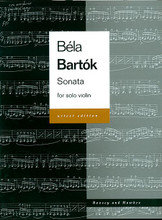 Sonata. (for Solo Violin). By Bela Bartok (1881-1945) and B. For Violin, Piano Accompaniment (Violin). Boosey & Hawkes Chamber Music. Book only. 21 pages. Boosey & Hawkes #M060091834. Published by Boosey & Hawkes.