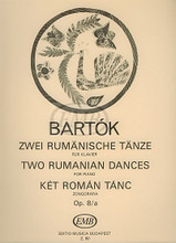 2 Rumanian Dances, Op. 8a by Bela Bartok (1881-1945) and B. For Piano. EMB. 20 pages. Editio Musica Budapest #Z60. Published by Editio Musica Budapest.