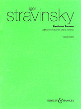 Canticum Sacrum. (Ad Honorem Sancti Marci Nominis). By Igor Stravinsky (1882-1971). For Choral, Chorus, Orchestra, Voice (Vocal Score). BH Large Choral. 30 pages. Boosey & Hawkes #M060026218. Published by Boosey & Hawkes.
Product,60587,Pasodobles Espanoles - Volume 2"