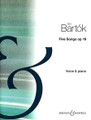 Five Songs, Op. 16 by Bela Bartok (1881-1945) and B. For Piano, Voice (Voice and Piano). Boosey & Hawkes Voice. 24 pages. Boosey & Hawkes #M060011658. Published by Boosey & Hawkes.

Contents: Autumn Tears • Autumn Echoes • Lost Content • Alone with the Sea • I Cannot Come to You.