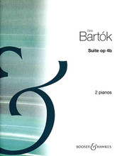 Suite, Op. 4b. (Two Pianos, Four Hands). By Bela Bartok (1881-1945) and B. For Piano, 2 Pianos, 4 Hands (Piano). BH Piano. Book only. 70 pages. Boosey & Hawkes #M060012365. Published by Boosey & Hawkes.

2 copies needed to perform.