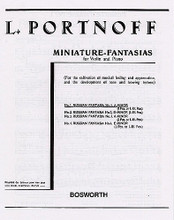 Russian Fantasia No.1 in A Minor. (for Violin and Piano). By Leo Portnoff. For Violin, Piano Accompaniment. Music Sales America. Romantic, 20th Century. 8 pages. Bosworth & Co. #BOE004565. Published by Bosworth & Co.

Russian Fantasia No. 1 in A Minor in 1st or 1st to 3rd position by L. Portnoff for violin with piano accompaniment.