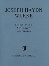 Sinfonias About 1761-1765 (Joseph Haydn Complete Edition, Series I Paperbound). By Franz Joseph Haydn (1732-1809). Edited by Ullrich Scheideler. For Orchestra. Henle Complete Edition. Softcover. G. Henle #HN5011. Published by G. Henle.

Complete Edition with Critical Report. Includes: Sinfonia in D Major Hob. I:15,Sinfonia in G Major Hob. I:3, Sinfonia in E-flat Major Hob. I:36, Sinfonia in C Major Hob. I:33, Sinfonia in B-flat Major Hob. I:108, Sinfonia in A Major Hob. I:14, Sinfonia in B-flat Major Hob. I:16, Sinfonia in D Major Hob. I:34, Sinfonia in D Major Hob. I:72, Sinfonia in G Minor Hob. I:39.