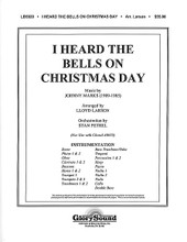 I Heard the Bells on Christmas Day by Johnny Marks. Arranged by Lloyd Larson. For Choral (INSTRUMENTAL ACCOMP PARTS). Glory Sound. GlorySound #LB5920. Published by GlorySound.

One of the best of the best is represented in this contemporary classic from the pen of Johnny Marks. Master arranger Lloyd Larson places this beloved setting of the Longfellow poem with “Dona Nobis Pacem” sung by children – the results are amazing. Perform this with a full orchestration, StudioTrax accompaniment CD, or with or without the handbell parts, which are included in the octavo. Whichever version you choose, this is the must-do holiday anthem of the season.