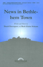 News in Bethlehem Town by David Davenport and Ruth Elaine Schram. For Choral (SATB). Glory Sound. Choral. 12 pages. GlorySound #A8801. Published by GlorySound.

This anthem will send spirits dancing and shoes to tapping! There is urgency in the melody and this holiday anthem is filled with happy reminders of the joy of Christmas and the miracle and wonder of this season of praise. Don't miss this one!

Minimum order 6 copies.