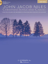 John Jacob Niles: Christmas Songs and Carols. (Low Voice, Book/CD Pack). By John Jacob Niles (1892-1980). For Low Voice. Vocal Collection. Book with CD. 48 pages. G. Schirmer #ED4398. Published by G. Schirmer.

This collection includes new arrangements for voice and piano of six songs originally published in Ten Christmas Carols from the Southern Appalachian Mountains, collected by John Jacob Niles, as well as familiar classics composed by Niles. The recorded performances will help all become familiar with these new settings. All selections are appropriate for student singers as well as more experienced singers for use in Christmas services. Contents: The Carol of the Birds • The Cherry Tree • Down in yon forest • The Flower of Jesse • I wonder as I wander • Jesus, Jesus, rest your head • Jesus the Christ, is born • Lulle Lullay • See Jesus, the Saviour • The Seven Joys of Mary • Sweet little boy Jesus • What Songs Were Sung.