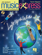 Light Up the World Vol. 13. No. 3 - December 2012 (Teacher Magazine/CD). By Audrey Snyder, Charlotte Caffey, John Jacobson, Leon Jessel (1871-1942), and Ross Bagdasarian. Arranged by Emily Crocker, John Higgins, and Roger Emerson. Teacher Magazine w/CD. Music Express. 64 pages. Published by Hal Leonard.

Songs: Light Up the World (from GLEE) * We Got the Beat * Ah! Si Mon Moine Voulait Danser! * Winter Lights * The Chipmunk Song (Rock Mix) * Shake Them 'Simmons Down.

Musical Planet: Canada.

Listening: Parade of the Wooden Soldiers (Leon Jessel) * and more!

Teacher Magazine includes Lesson Plans correlated to the National Standards plus more songs and activities, and 1 Enhanced Audio CD that includes PDFs of selected material. Digital and Premium Paks include and Interactive Student Magazine on DVD-ROM for projection in the music classroom.