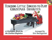 Teaching Little Fingers to Play Christmas Favorites (A Christmas Book for the Earliest Beginner). Arranged by Eric Baumgartner. For Piano/Keyboard. Willis. Early Elementary. Softcover with CD. 31 pages. Published by Willis Music.

Your students will love playing these early elementary level supplements with fantastic optional teacher accompaniments arranged by Eric Baumgartner. They complement and enhance the original Teaching Little Fingers to Play method, offering important guides and reminders to reinforce musical concepts. Our Teaching Little Fingers series successfully encourages advancement and also provides delightful recital material! 9 songs, including: Blue Christmas • The Chipmunk Song • The Most Wonderful Time of the Year • Rudolph the Red-Nosed Reindeer • Silver Bells • and more.