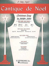 Cantique de Noel (O Holy Night) - High (High Voice (E-Flat) and Piano). By Adolphe-Charles Adam (1803-1856). Edited by Carl Deis. For Piano, Vocal. Vocal Solo. Christmas, Classical Period and Sacred. Difficulty: medium. Single piece. Vocal melody, lyrics and piano accompaniment. 7 pages. G. Schirmer #ST36859. Published by G. Schirmer.

Sheet Music.