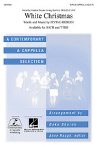 White Christmas by Irving Berlin. Arranged by Deke Sharon. For Choral (SATB). Choral. 8 pages. Published by Contemporary A Cappella Publishing.

With elegant simplicity, Deke Sharon's arrangement of the Irving Berlin classic gives each voice its moment to shine. The minimal homophony keeps the pleasurable chord changes coming, culminating with a satisfying cadenza progression that will close your holiday concert with class. Available separately: SATB a cappella and TTBB a cappella. Performance Time: Approx. 2:50.

Minimum order 6 copies.