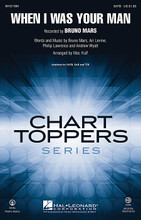 When I Was Your Man by Bruno Mars. By Andrew Wyatt, Ari Levine, Bruno Mars, and Philip Lawrence. Arranged by Mac Huff. For Choral (SATB). Pop Choral Series. 12 pages. Published by Hal Leonard.

Duration: ca. 3:30.

Minimum order 6 copies.