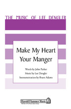 Make My Heart Your Manger by John Parker and Lee Dengler. For Choral (SATB). Shawnee Press. Choral, Obligato Instrument, Christmas, Lite Trax and Sacred. 20 pages. Shawnee Press #A7596. Published by Shawnee Press.

This Christmas prayer is an invitation for God to come and make our hearts His manger. Perfect for your Christmas Eve service, your choir and congregation will be blessed by its gentleness and warmth. An introspective text combines with lyric, melodic writing for a peaceful anthem of grace. “Make My Heart Your Manger” is an intimate prayer for that special candlelit Christmas moment. Optional cello and oboe add special beauty, or use the Lite Trax accompaniment.

Minimum order 6 copies.