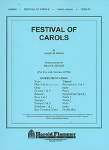 Festival of Carols (Full Orchestration). By Joseph M. Martin. Arranged by Brant Adams. For Choral (instrumental pack). Shawnee Press. Sacred, Choral, Christmas. Score and set of parts. Shawnee Press #LB5969. Published by Shawnee Press.

Festival of Carols is a joyful celebration of the music of Christmas. Overflowing with tuneful praise, this cantata based on the traditional “Lessons and Carols” format, includes thoughtful new readings by Pamela Martin and optional parts for congregation, children's choir, and handbell choirs. There are over 20 classic carols incorporated into the work along with new seasonal selections composed especially for Festival of Carols. Brant Adams adds his special touch with orchestrations that capture the very heart of the Christmas season. Your entire community of faith will go away encouraged and inspired by this Advent/Christmas worship event.