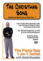 The Piano Guy 1-on-1 Series - The Christmas Song. For Piano/Keyboard. DVD. DVD. Published by Hal Leonard.

This terrific instructional series was designed to do one thing extremely well – teach you to play great songs! Each includes approx. 2-1/2 hours of direct video instruction, plus lead sheets! Starting from an absolute beginner's point of view, and continuing all the way through what a professional might play while working a gig, viewers will learn to play their favorite songs along with Scott Houston. It's like taking a few private lessons from The Piano Guy himself! Working step by step, chapter by chapter, Scott teaches you what you need to know about the tune to be able to proudly sit down and play it like a pro! Watch his hands on the piano while following the highlighted measures on the lead sheet to really gain an understanding of what's being taught at all times. Also includes play-along audio tracks and song composer info and a discography.