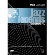 Arturo Sandoval - Jazz Legends: Live by Arturo Sandoval. Live/DVD. DVD. MVD #DJ-875. Published by MVD.

Rarely does a musician master the arts of Jazz, Classical and Latin music with such technique and purity as Arturo Sandoval. Filled with a virtuoso capability, his keen technical trumpeting ability and specialty in high notes can be coupled with his piano compositions, as well as his lyrical ballad improvisations. He who has had the opportunity to enjoy the diversity of Arturo's music should recognize him as one of the most brilliant and prolific musicians of our time. Songs performed include: Remember Clifford * Rene's Tune * Blues For Dizzy * and more. 50 minutes.